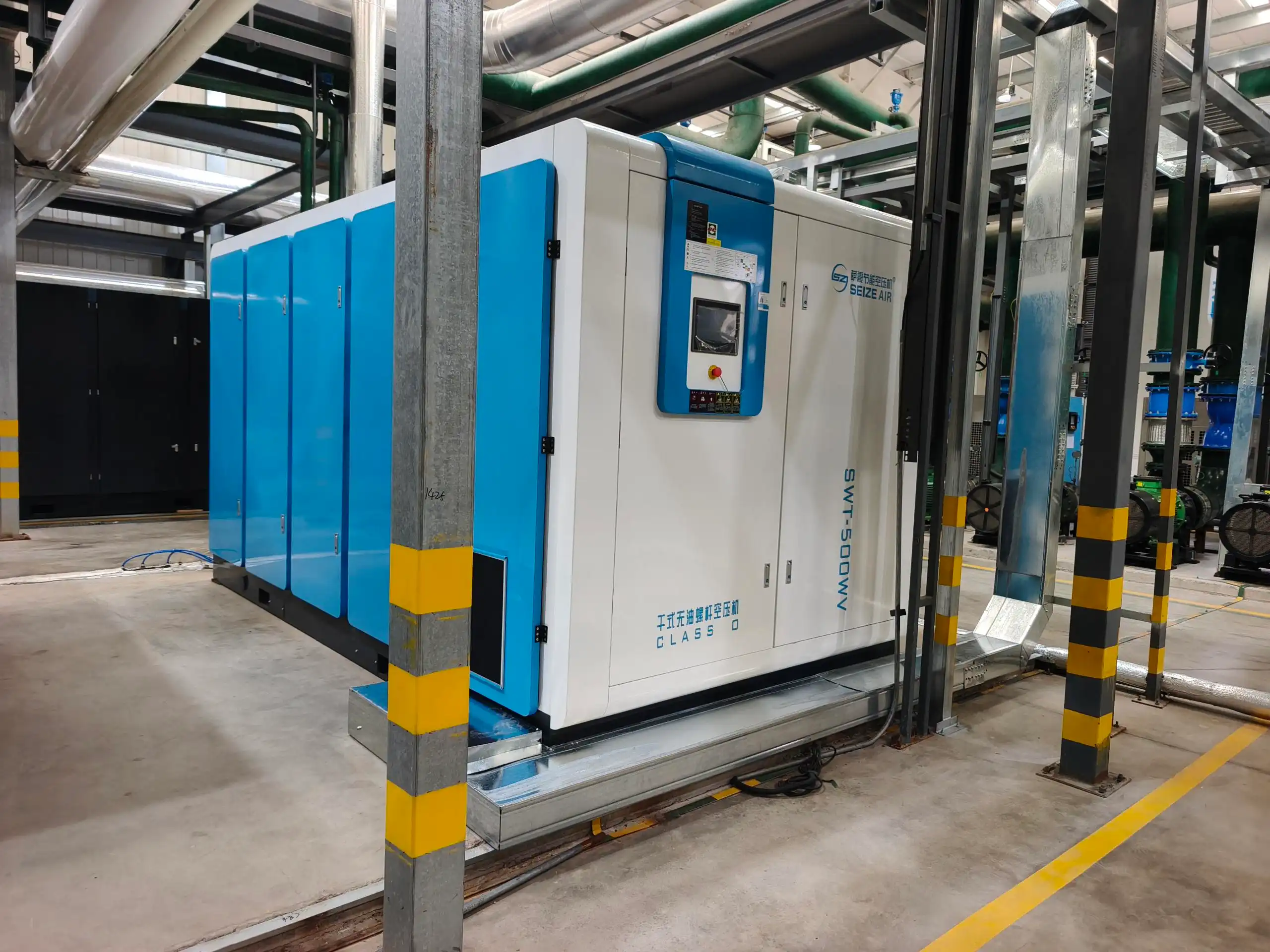 500KW PM VSD sauso tipo sraigtinis oro kompresorius be alyvos 500KW PM VSD sauso tipo sraigtinis oro kompresorius be alyvos