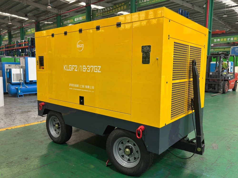 Trailer Mounted Portable Air Compressor